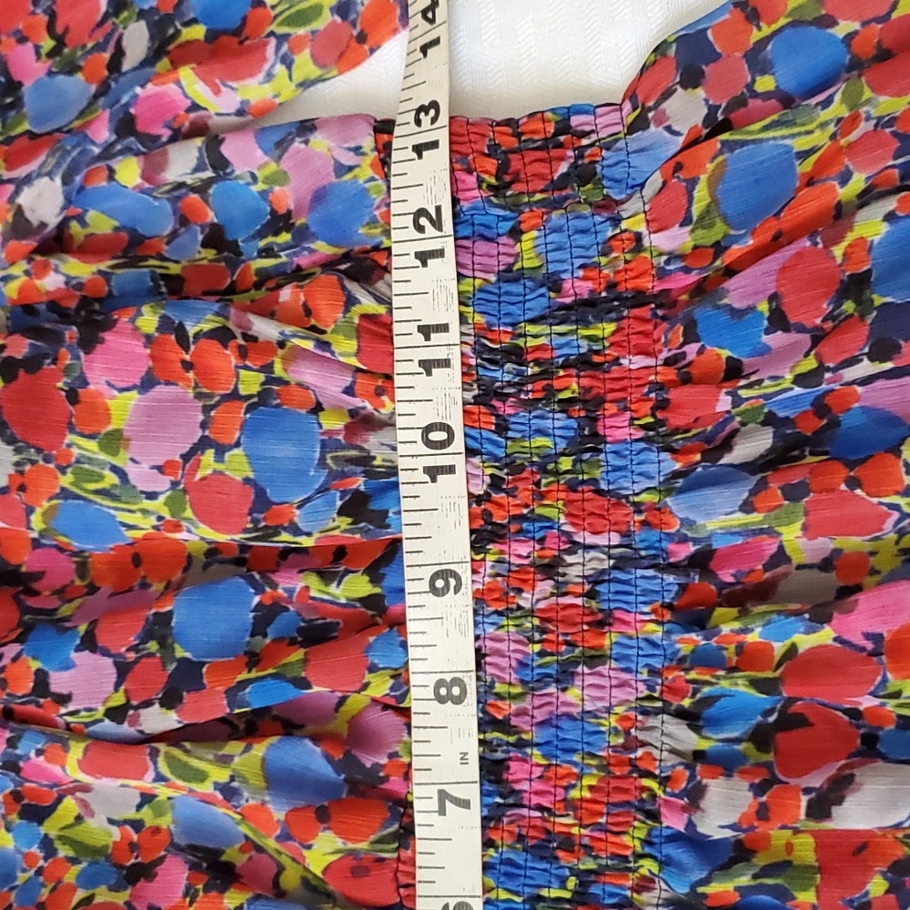 Nwt j crew water color floral cinch waist dress size s - Picture 4 of 13